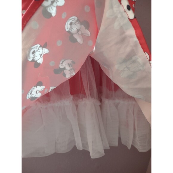 Disney Store Mickey Minnie Mouse Tutu Tulle Red Sleeveless Dress Sz 3 Polka Dot - Picture 4 of 13